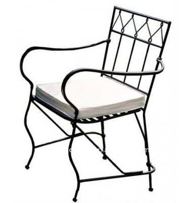 wrought iron folding chair