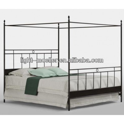 morden black metal bed