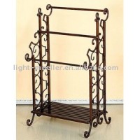 wrought iron blanket rack