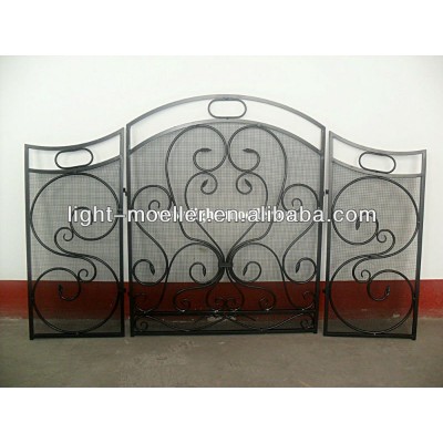 wrought iron fireplace screen