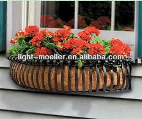 wrought iron flower window box