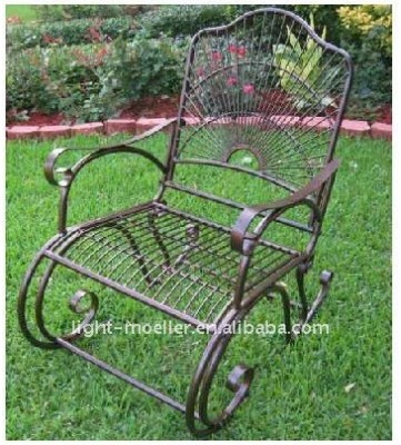 wrought iron rocking chair LMRC-51003