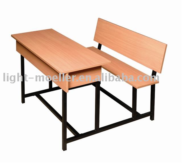 double student desk and chair