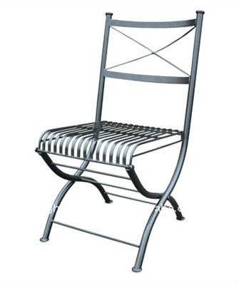 wrought iron folding chair