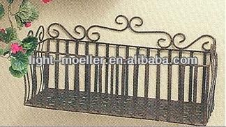 wrought iron window box liner