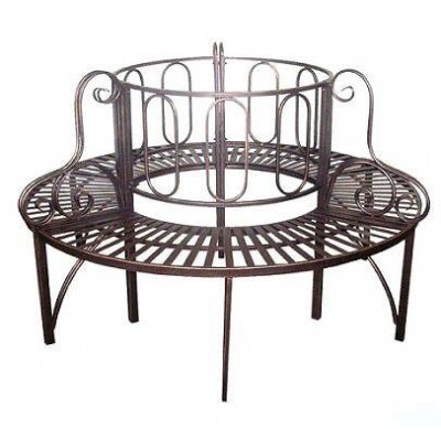 wrought iron round tree seat LMRTS-12C-3