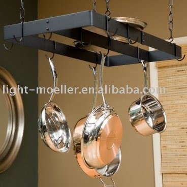 wrought iron kitchen pot rack