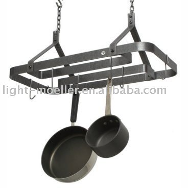 wrought iron kitchen hanging pot rack